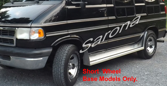 Custom Dodge Van  Short Wheel Base Running Boards (1978 - 2006) - $490.00 (Part #DG-008-SB)